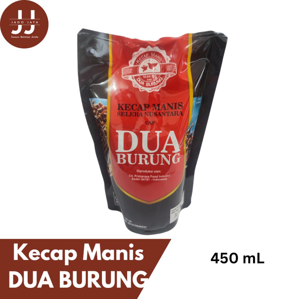 

[Jago Jaya] Kecap Manis cap DUA BURUNG - Kecap manis kemasan isi ulang (refill) - ukuran 450 mL - Kecap Dua Burung - DUA BURUNG PP500DB