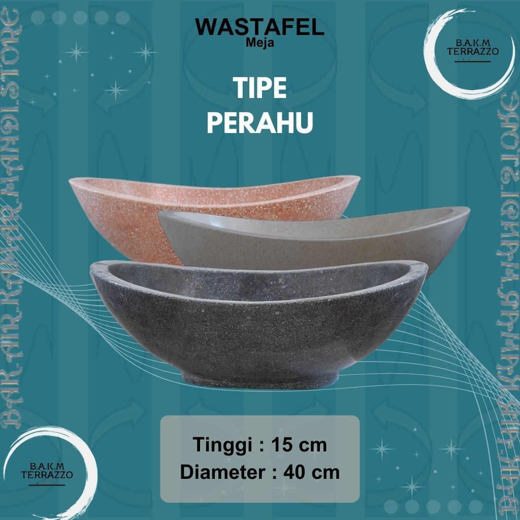 BAK AIR KAMAR MANDI | WASTAFEL KERAMIK | WASTAFEL  MINIMALIS PORTABLE | WASTAFEL MEJA TIPE PERAHU