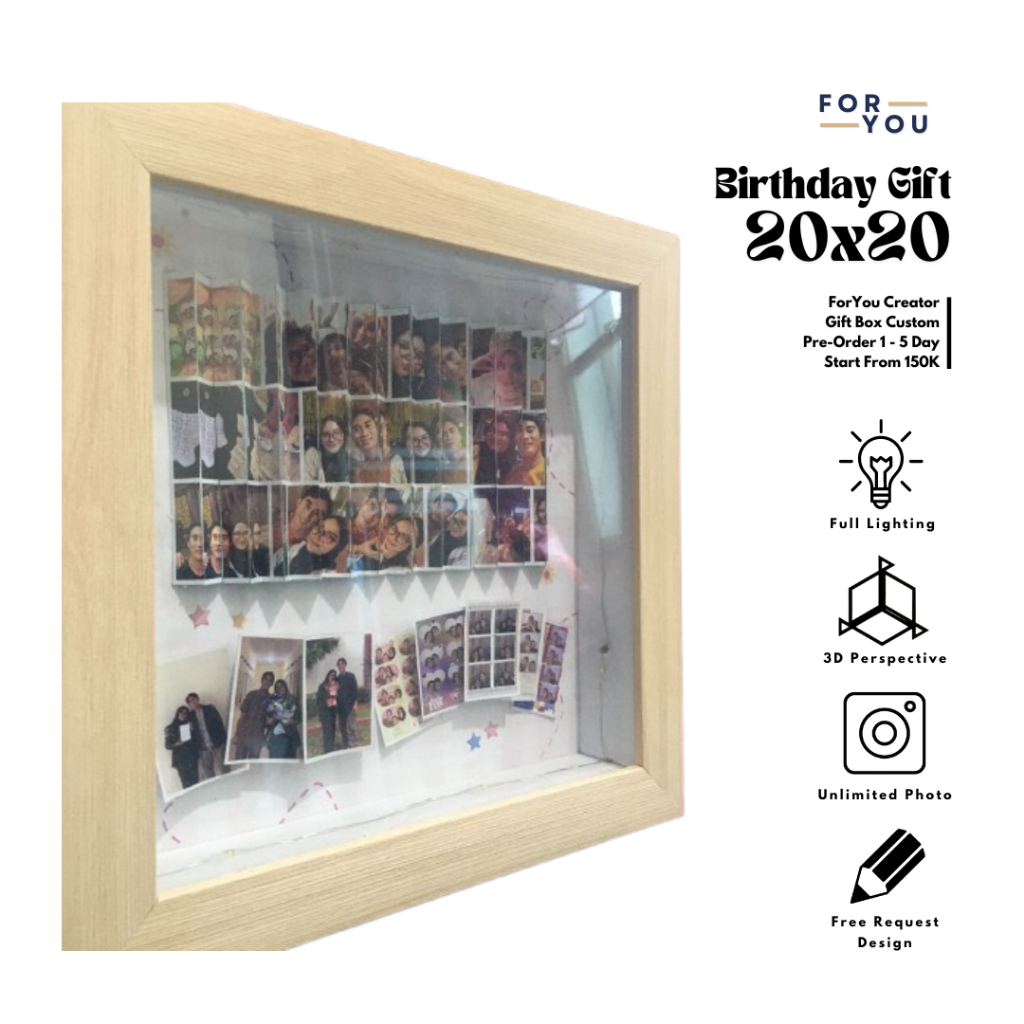 

GIFT BOX CUSTOM/ KADO CUSTOM/ HADIAH - CUSTOM 3D 20X20 CM