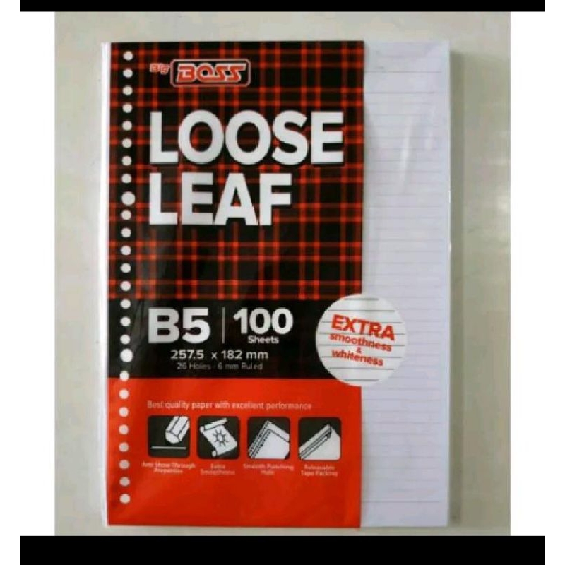 

loose leaf b5 100 lembar..