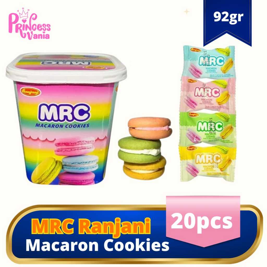 

MRC MACARON COOKIES RANJANI MINI KEMASAN TOPLES 92GR ISI 20PCS SNACK ANEKA RASA