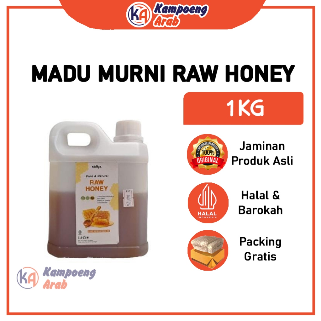 

MADU MURNI 1 KG Asli Raw Honey 100% Natural Kualitas PREMIUM ORIGINAL Suplemen Kesehatan Anak Sarapan Selai