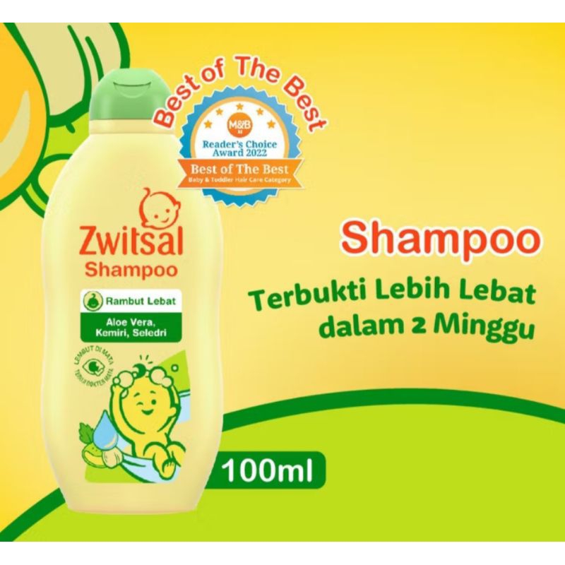 Zwitsal Shampo Bayi Aloe Vera,kemiri,Seledri 100 ml/Zwitsal Shampo Bayi Newborn 100 ml