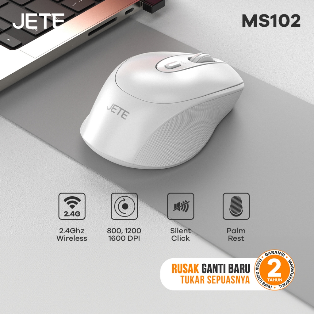 Mouse Wireless Rekomended Nyaman Laptop Simple Timeless Bagus Komputer Original Baterai Rechargerabl