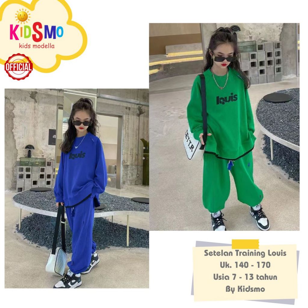 Setelan Training Anak Perempuan LQ / Set Baju Panjang Anak Perempuan LQ - BIG SIZE