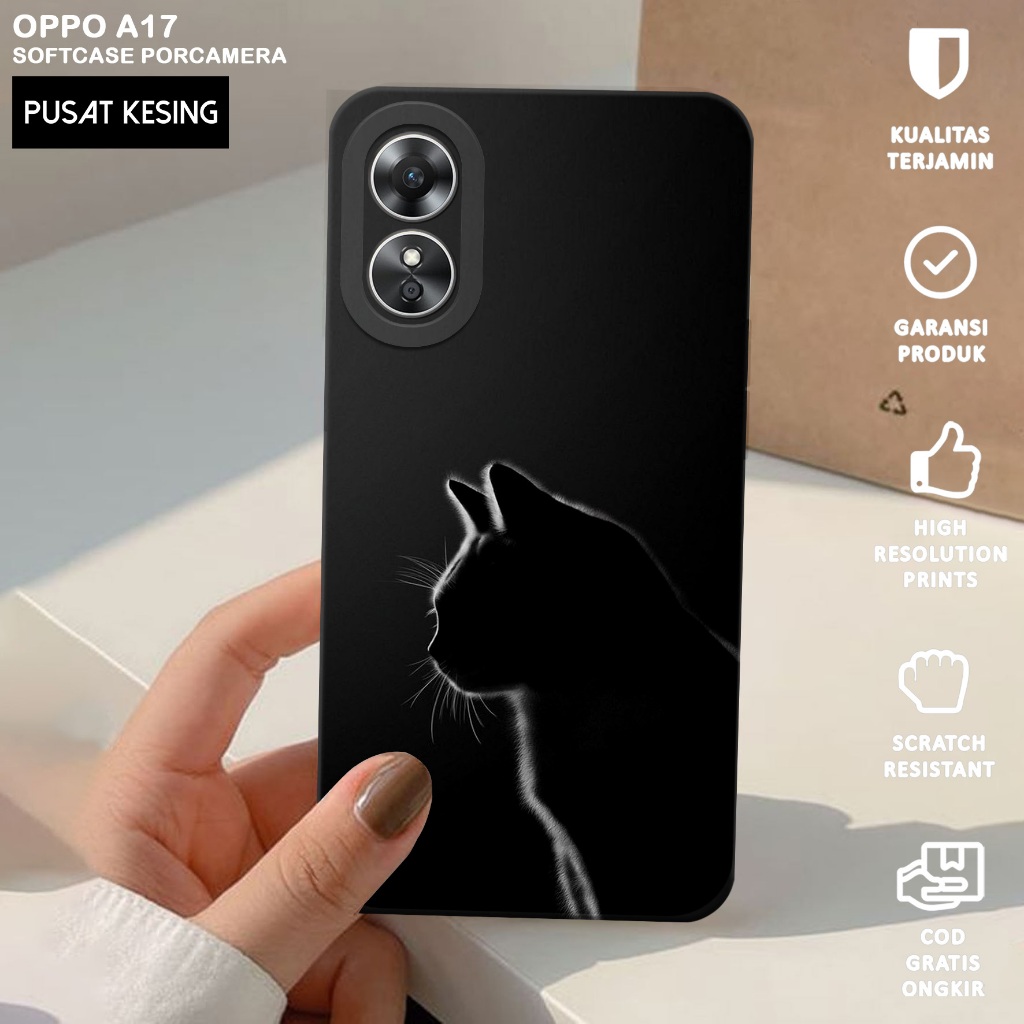 CASE OPPO A17 - Casing Hp Oppo A17 Motif KUCING - Case Hp Oppo A17 - Casing Oppo A17 - Softcase Hp O