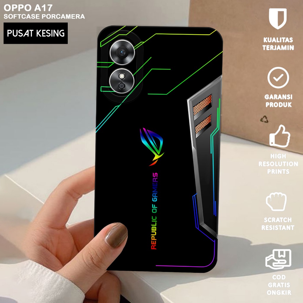 CASE OPPO A17 - Casing Hp Oppo A17 Motif ROG - Case Hp Oppo A17 - Casing Oppo A17 - Softcase Hp Oppo