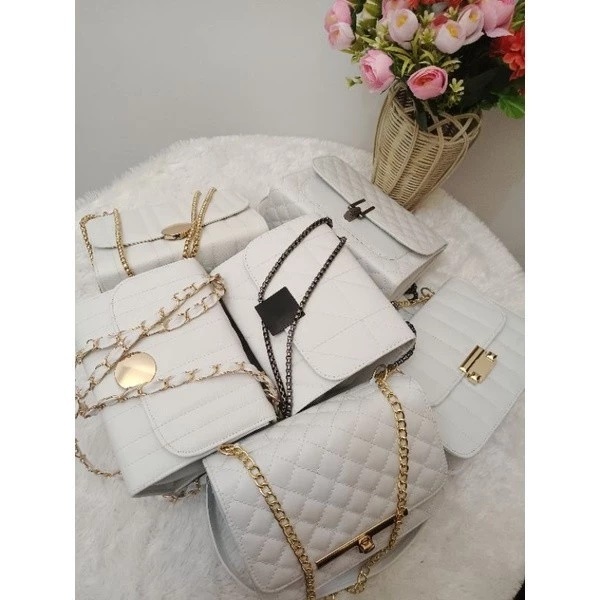 Harith - Tas Selempang Wanita Puith Rantai Gold Sling Bag Cewek Kondangan Terbaru Murah