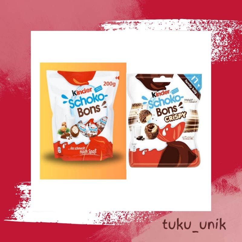 

(Bisa COD)Ready Kinder Schoko Bons/Kinder Schoko bons Crispy isi 4,16 dan 30