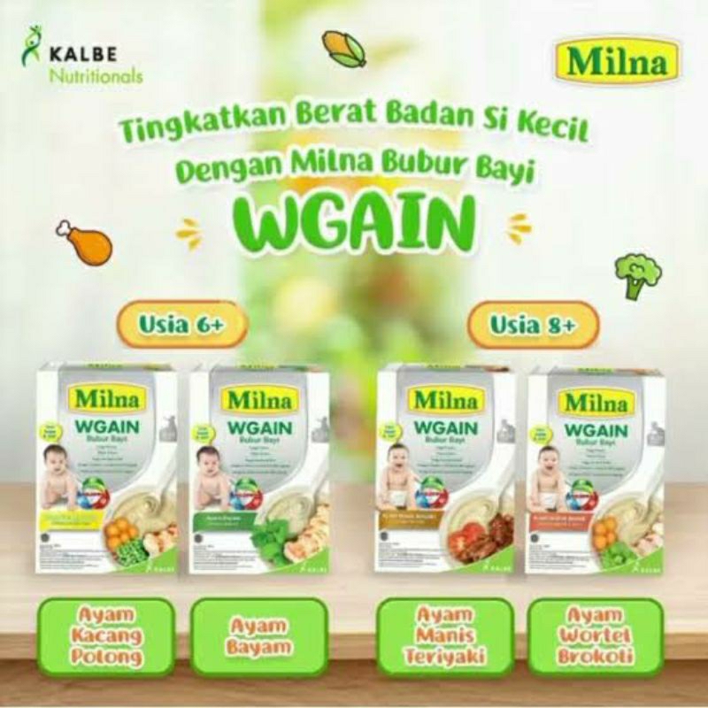 MILNA WGAIN BUBUR BAYI MPASI 6 BULAN 8 BULAN SAMPAI 12 BULAN