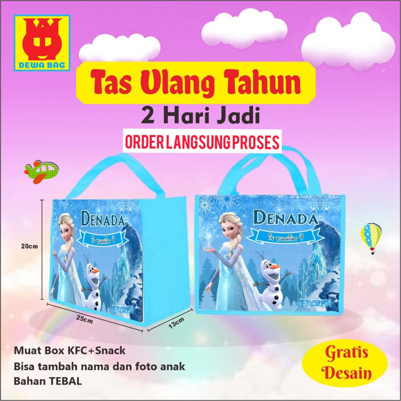 

TAS ULTAH CUSTOM / TAS FROZEN