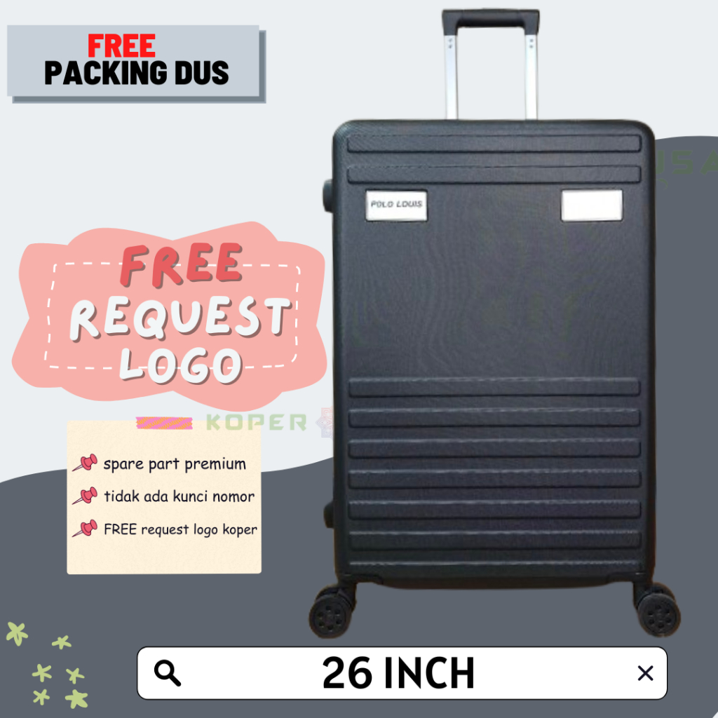[BISA COD] (FREE REQUEST LOGO) KOPER 26 INCH POLO LOUIS KOPER MURAH KOPER TAHAN BANTING