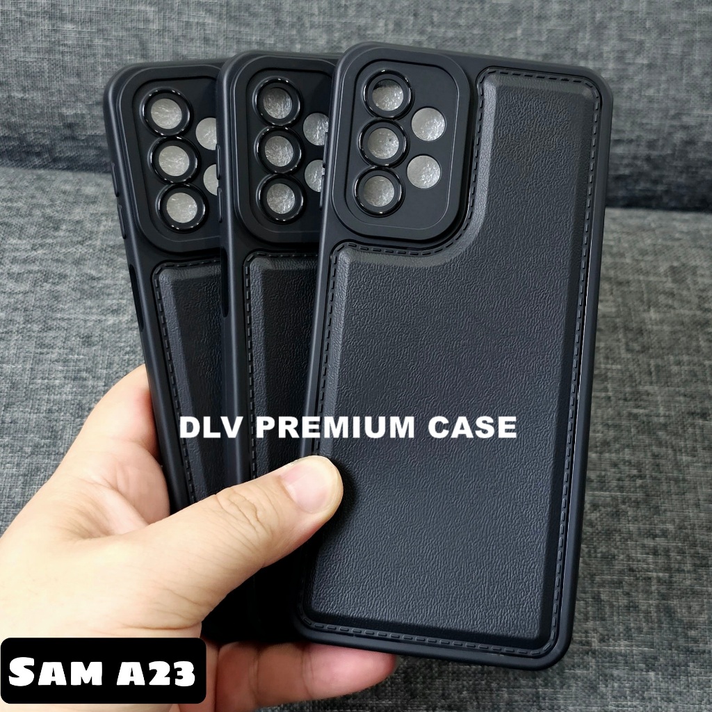 SAMSUNG A23  CASE LEATHER PRO CASE BLACK SAMSUNG A23