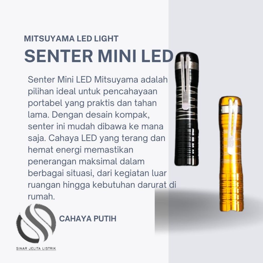 Senter Pena Mini LED Murah Bukittinggi | MITSUYAMA Mini LED Light | Senter Mini Baterai