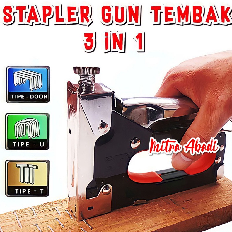

HANYA DISINI BELANJA LEBIH MUDAH Staples Stapler Tacker Tembak 3 IN 1 SERBAA