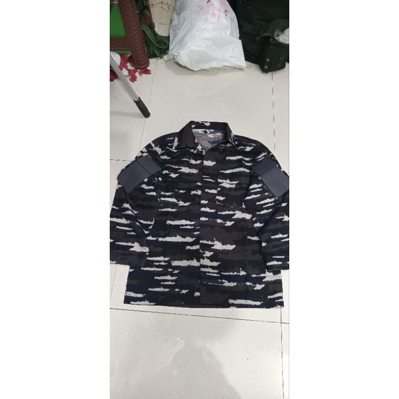 Baju PDL Loreng Tactical Combat Layar Jatah TNI AL Bahan Velbed Terbaru/Baju PDL Layar TNI AL