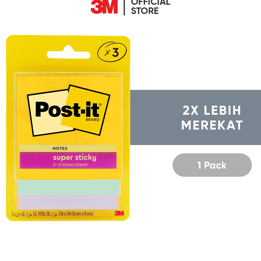 

BELANJA SEKARANG SEBELUM KEHABISAN 3M Postit Super Sticky Notes 33213SSJP SWT 2x Lebih merekat 1 pak 76x76 mm Untuk dipermukaan kertas
