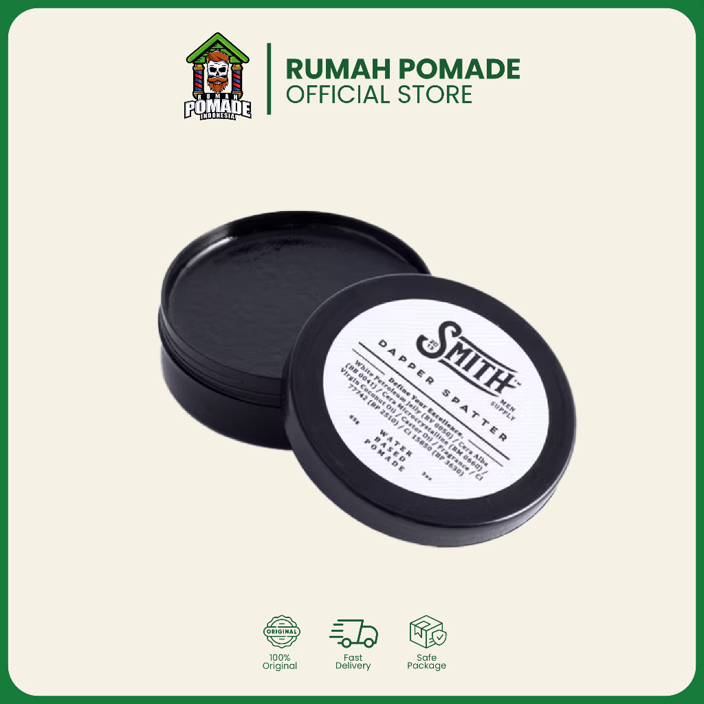 SMITH DAPPER SPATTER POMADE WATERBASED - Pomade Waterbased Smith 85 gr