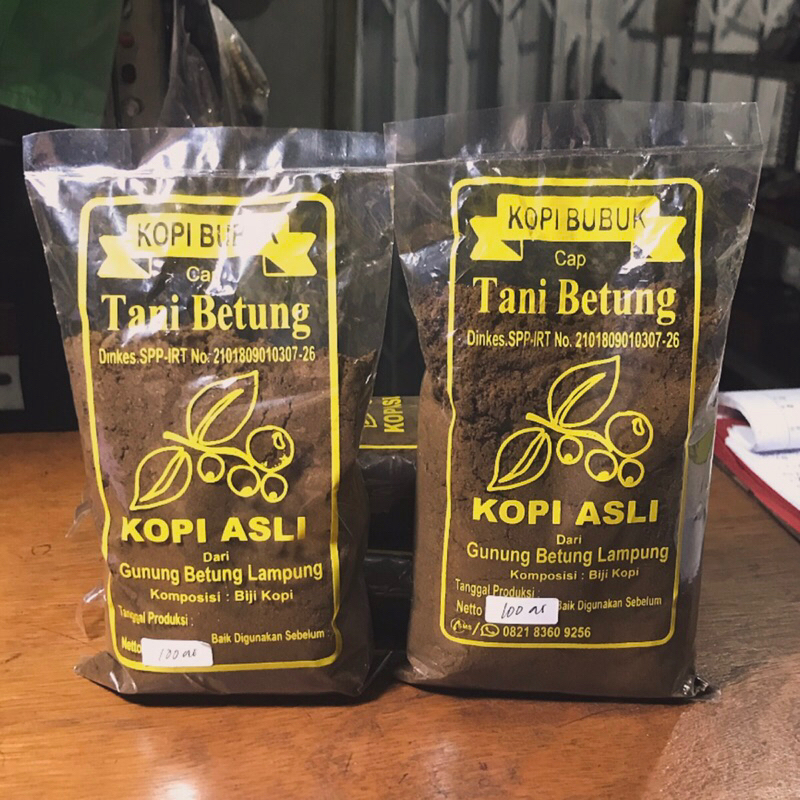 

Kopi Bubuk Robusta Lampung Cap Tani Betung