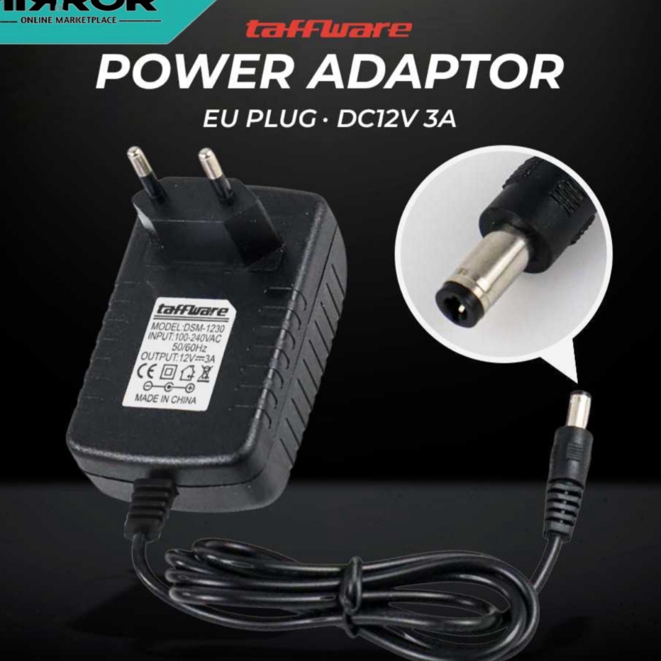 DISKON HEBOH HINGGA 5 Adaptor Power Supply DC 12V 3A Untuk Modem Orbit Router CCTV LED Strip dan Amp