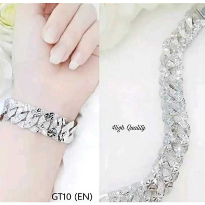 Gelang sisik naga silver titanium 003