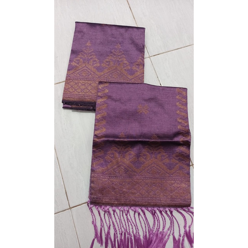 Songket silungkang ungu lylac tembaga