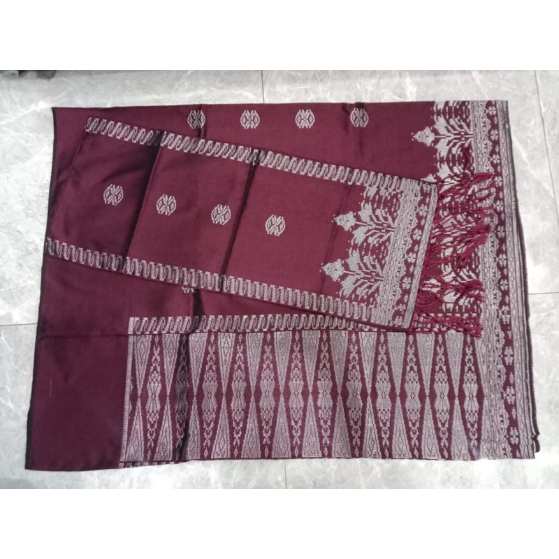 Songket silungkang manggis silver