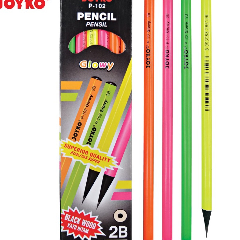 

BELI SATU GRATIS SATU Pencil Pensil P12 2B Glowy 1 Pack 12 Pcs