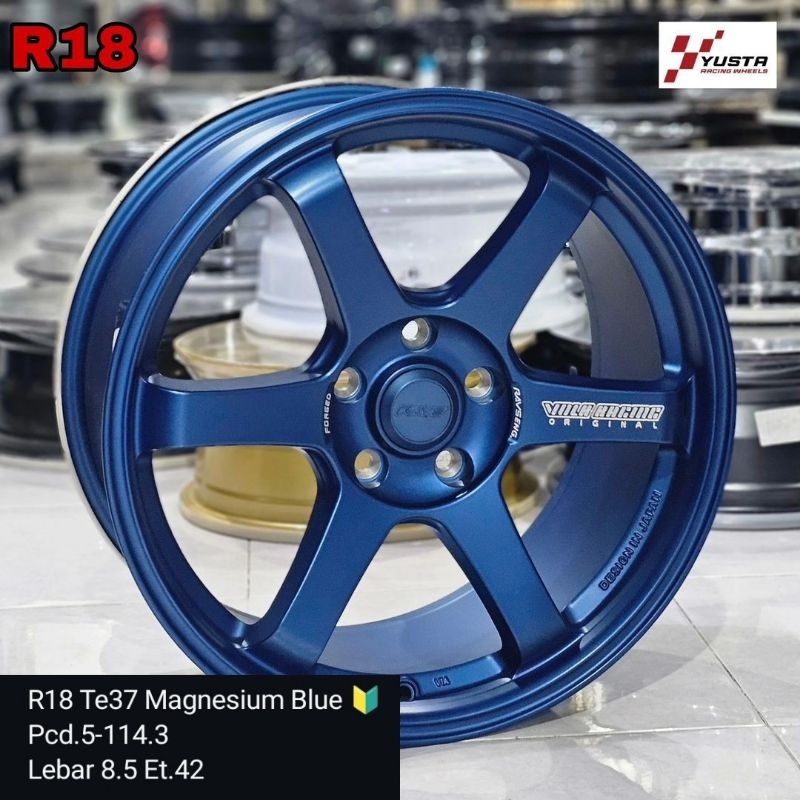 velg racing te37 ring 18 lebar 8,5 untuk innova hrv terios xpander civic rush almaz xtrail