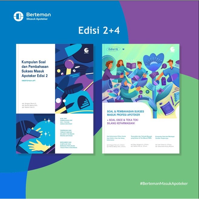 PAKET BUKU EDISI 24. SOAL MASUK PSPA/Apoteker DAN UKAI/UKMPPAI (Buku Asli Berteman Apt, Berteman Mas
