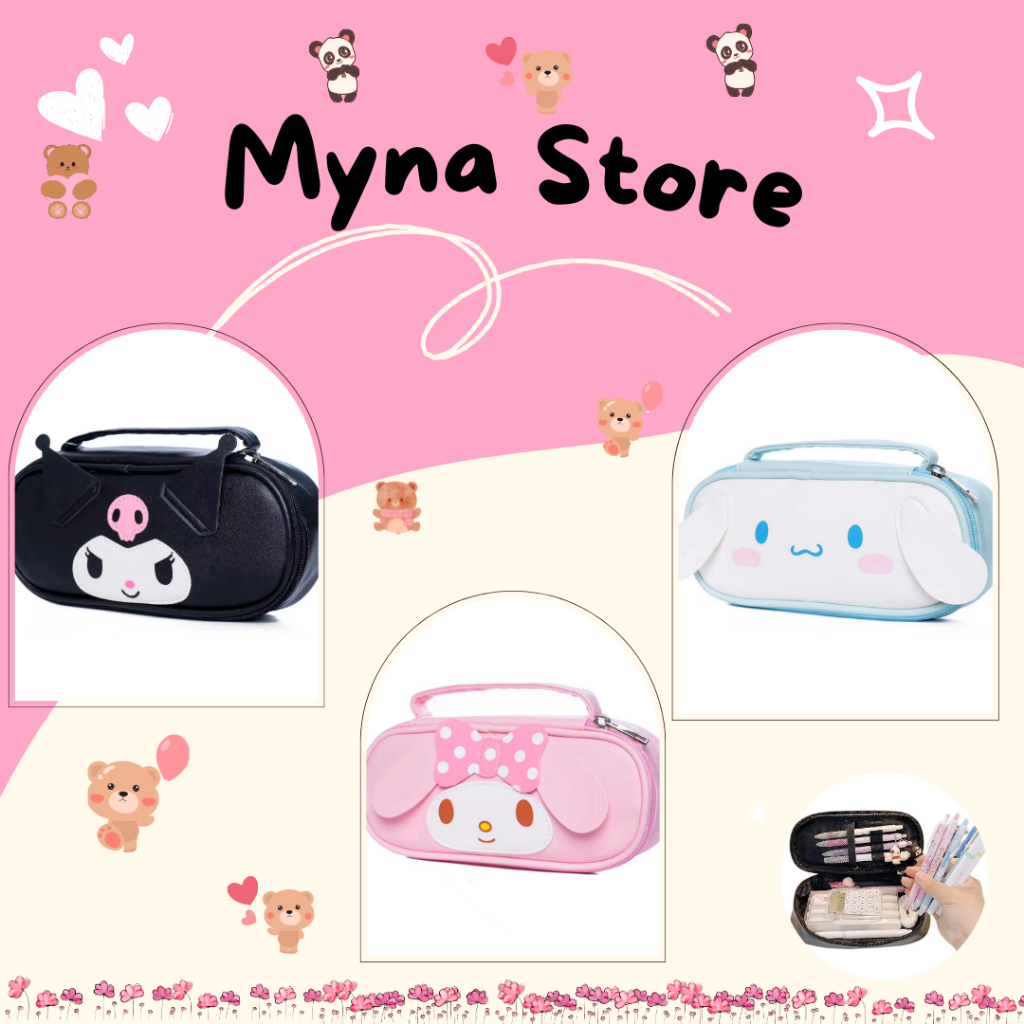 

Mynastore Tempat Pensil Premium Sanrio Cinnamoroll Melody Kuromi Oval - TP006