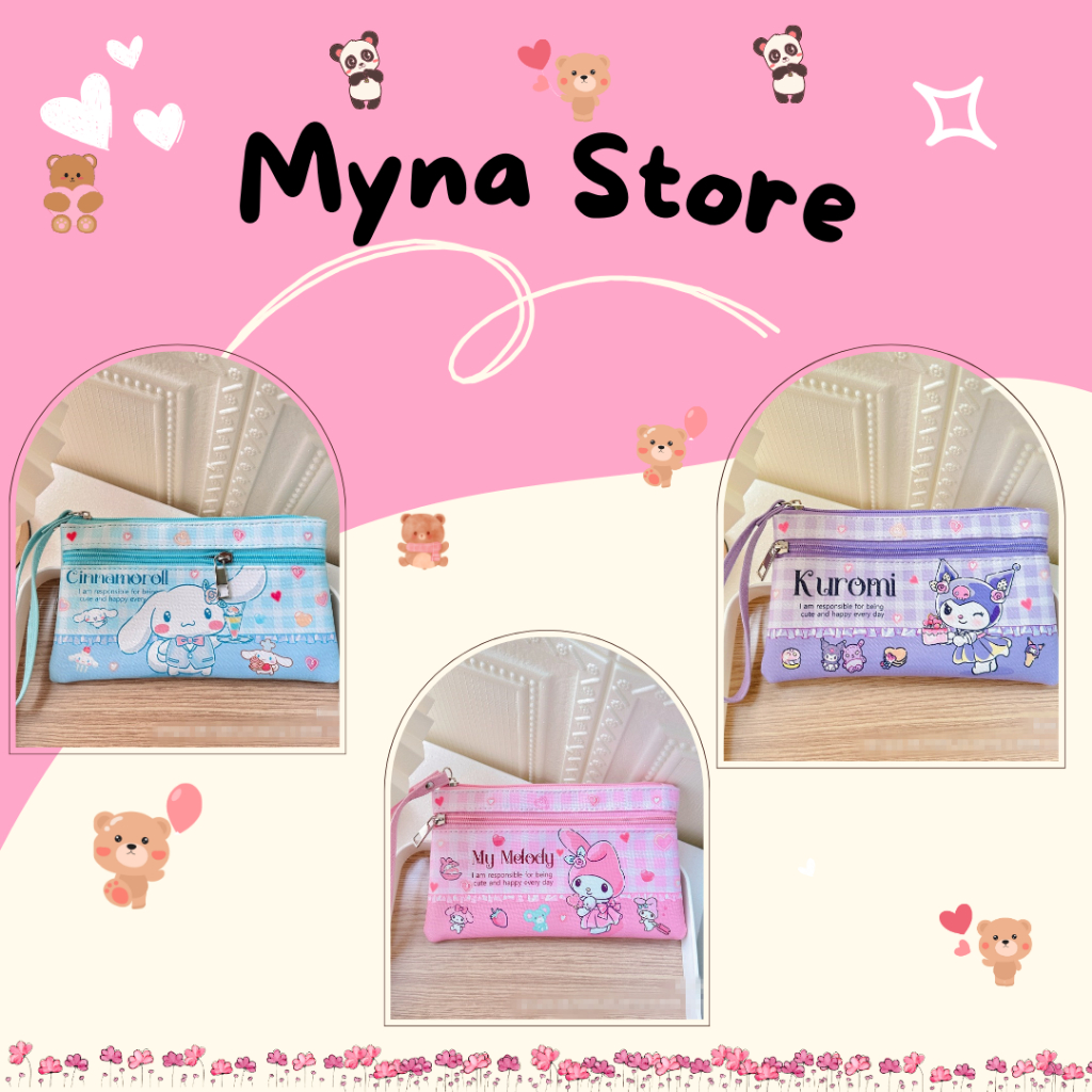 

Mynastore Tempat Pensil Sanrio Tas Alat Tulis Cinnamoroll Kuromi Melody Pochacco Pompurin - TP007