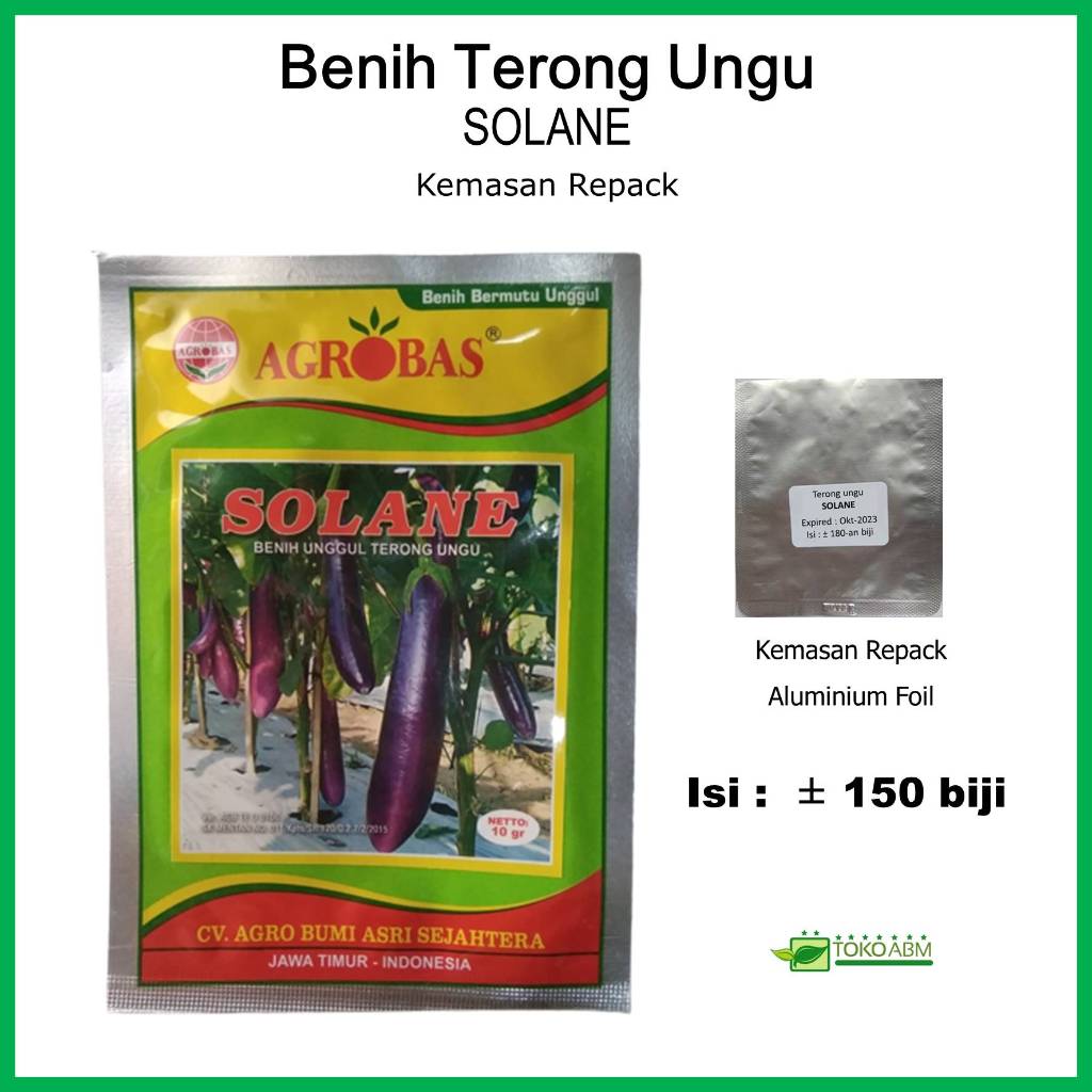 Benih  Terong Ungu SOLANE Kemasan Repack - Benih Bibit Sayuran