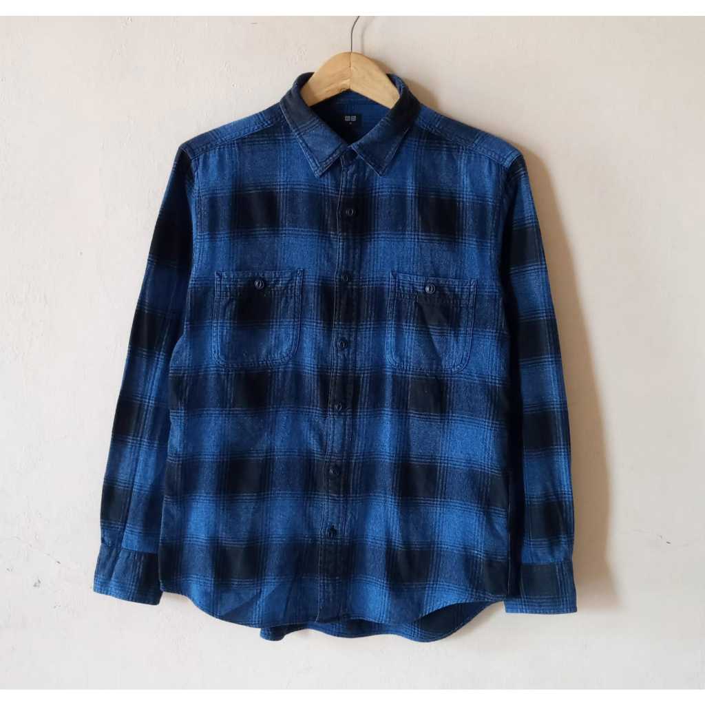 kemeja flanel veterano uniqlo second kemeja veterano flanel uniqlo kemeja uniqlo