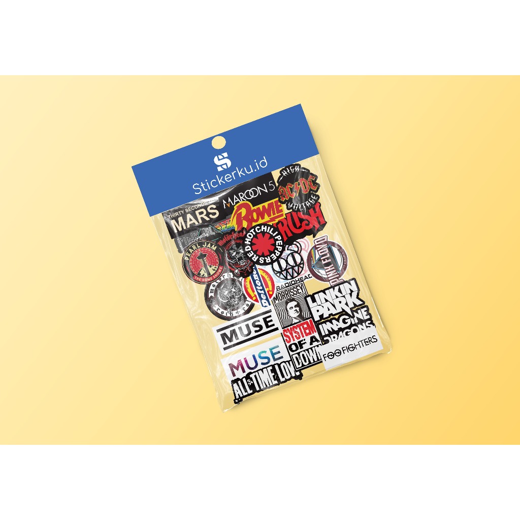 

21pcs Sticker Pack Band Sticker Aesthetic Laptop Case Hp Stiker Band Motorhead Vol 9