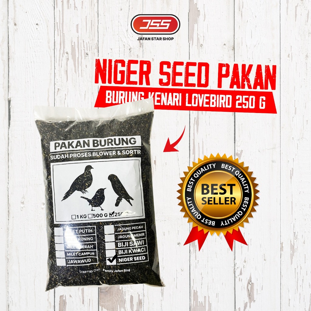Niger Seed 250 gram Burung Love Bird Kenari kemasan Premium