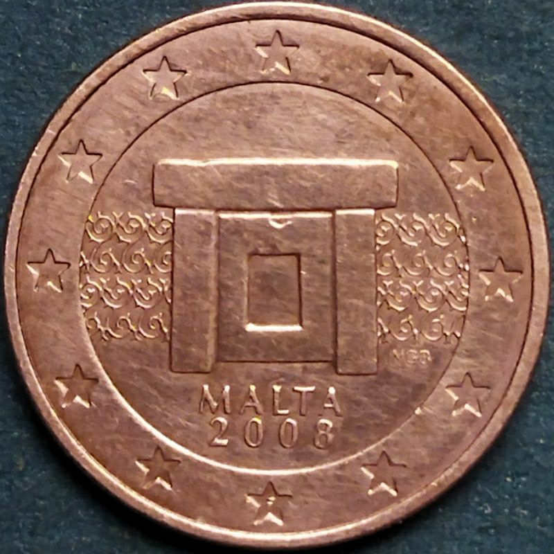 5 euro cent 2008 Malta coin error