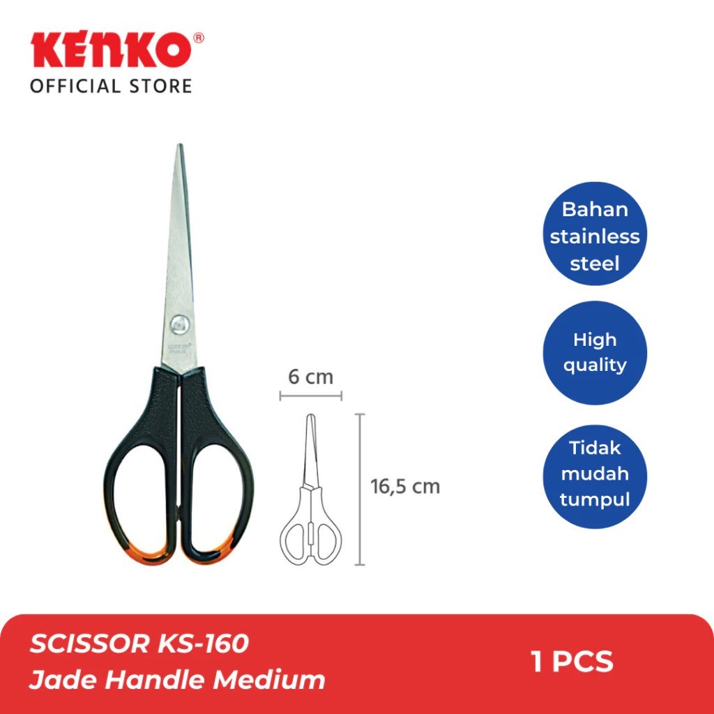 

SCISSOR KS - 160 Jade Handle Medium KENKO