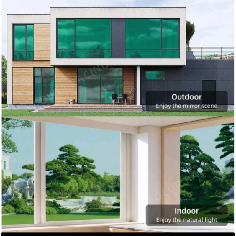 kaca film riben hijau/kaca film jendela/kaca film gedung/kaca film peredam panas/kaca film warna hij