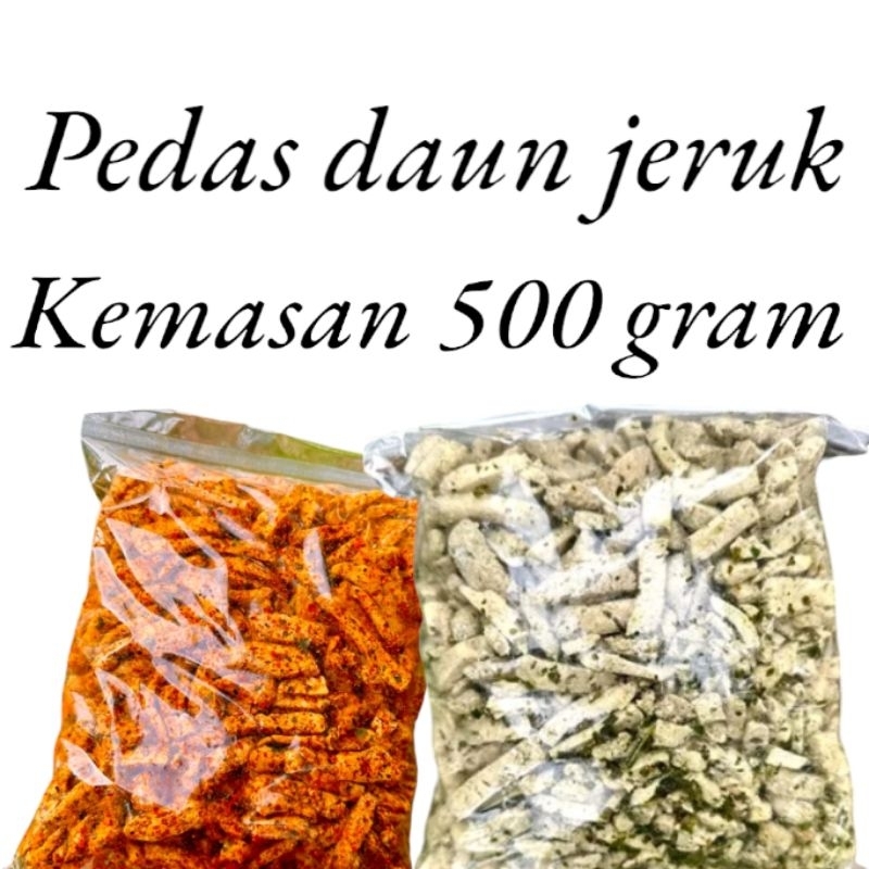 

Basreng viral pedas dan original daun jeruk kemasan 500gram