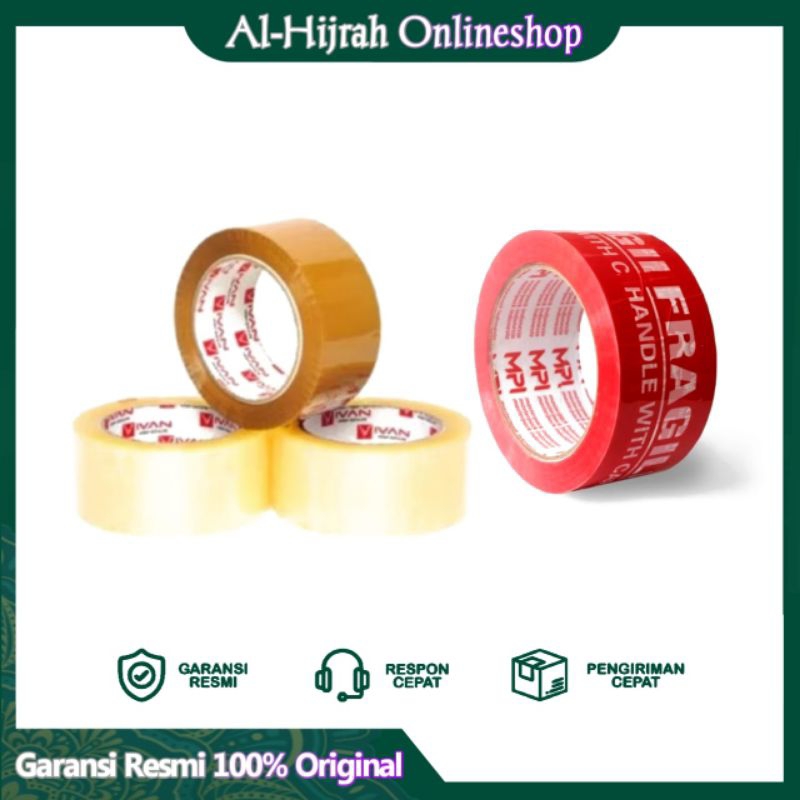 

Lakban Bening/coklat dan fragille 90yard