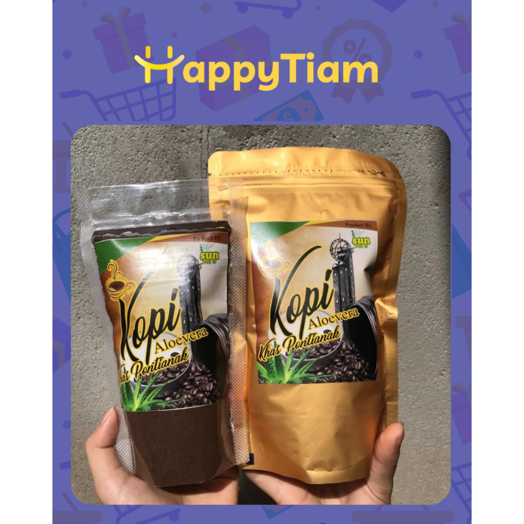 

KOPI LIDAH BUAYA I SUN VERA 120GR 250 GR ALOEVERA BUBUK HITAM OLEH OLEH PONTIANAK COFFEE ALOE VERA