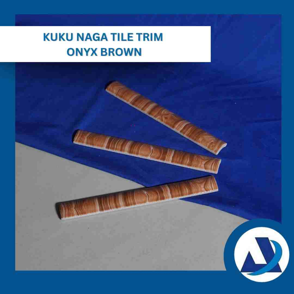 Kuku Macan List Dinding Keramik Tile Trim 20 cm Onyx Brown