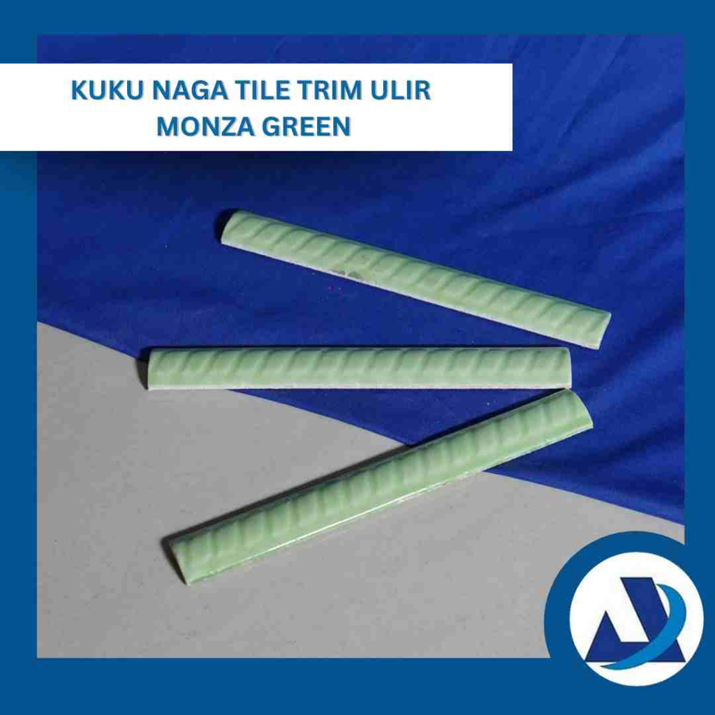Kuku Macan List Dinding Keramik Tile Trim 20 cm Monza Green
