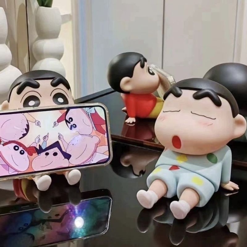 phone holder crayon shinchan - phone holder lazy shinchan - tatakan HP