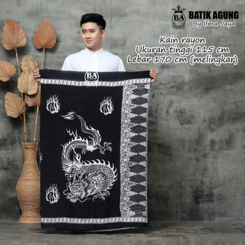 sarung batik gloyor naga dan wayang remaja warna acak / sarung batik / sarung naga / sarung gloyor /