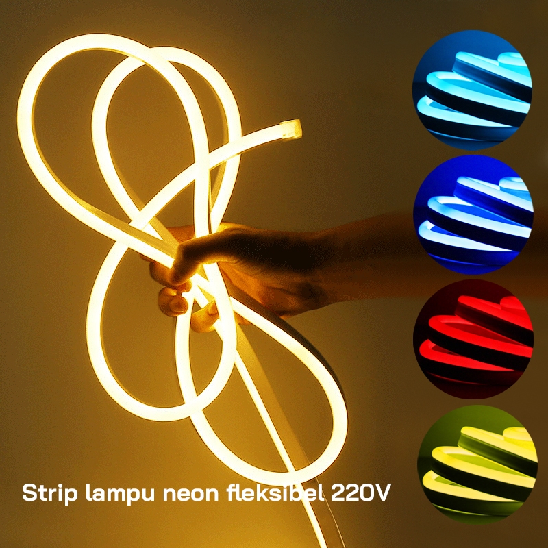 Lampu Strip LED Lampu Hias Lampu Terowongan Tahan Air Lampu Strip Neon 220V 3000K/4000K/6000K