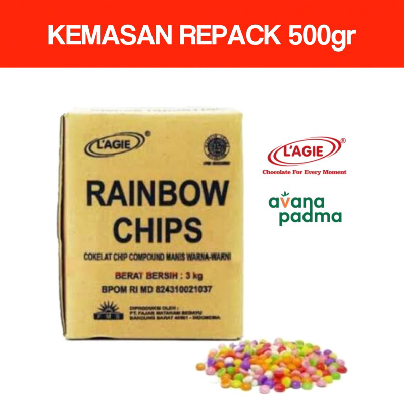 

Lagie Rainbow Chips (Repack 500g)