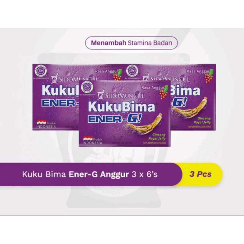 

KUKUBIMA ENERGY ANGGUR 4,5GR [1 KOTAK ISI 6 SACHET]