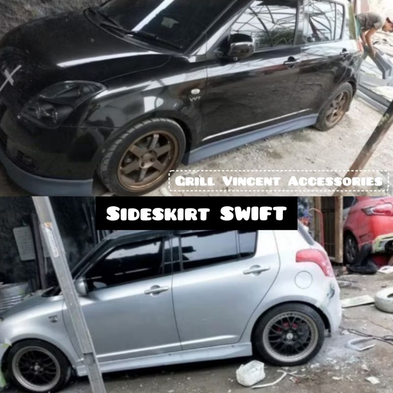 Side Skirt | Bodykit Samping Kanan Kiri Swift GT3 ST GL 2005 2006 2007 2008 2009 2010 2011 Sideskirt
